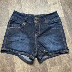 Jolt Dark Blue High Waisted Jean Shorts Size 3